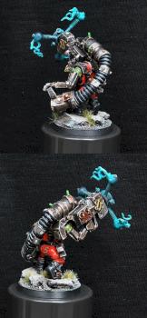 Ork Big Mek with Shokk Attack Gun - Conversion by GobBoss