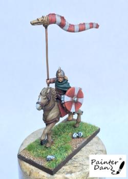 28mm Footsore Mounted Standard Bearer by painterdan97