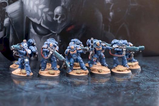 Ultramarines primaris Heavy Hellblasters by Nopaintnogame