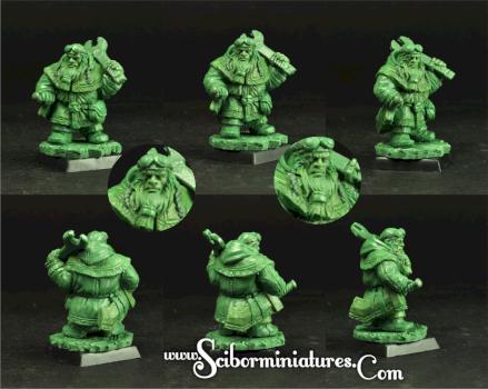 Dwarf greenstuff oryginal sculpture 28mm by Scibor