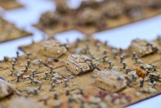 Epic armagueddon 6 mm Tallarn mecanised infantry by Nopaintnogame