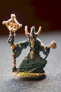 Beastman Skeleton Wizard by perdicalis