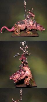 Skaven Warlord on Broodhorror by webwaypainting