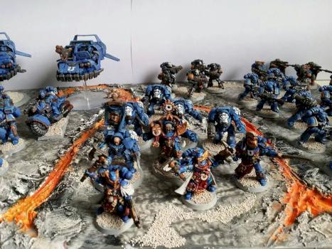 Space marine army Ultramarines by feekejames