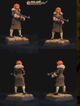 Cute Gun Moll w by belminiart
