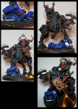 Hakanor's Reavers Chaos Lord on Juggernaut of Khorne by Southpaw