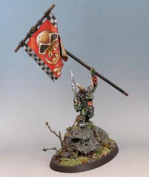 Black Orc Banner Bearer by Jingerwarrior