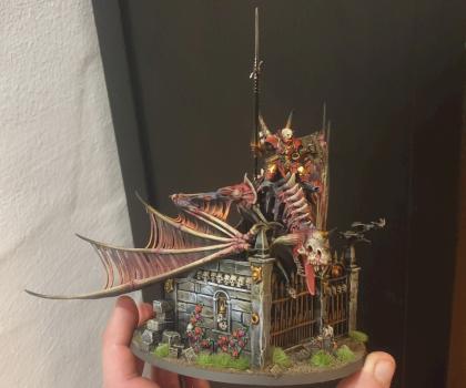 Prince Vhordrai on zombie dragon + scenic base by Wilhecht87