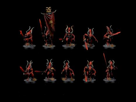 Daemons ok Khorne Bloodletters by peckersaurus