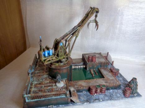 servohaulier crane scenery chemical storage by thecat
