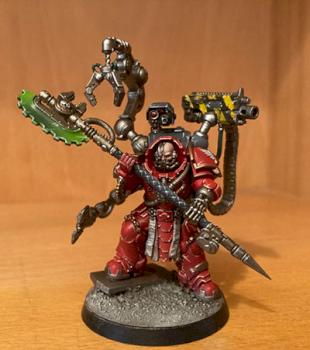Blood angels primaris Techmarine in gravis armor by Soyg