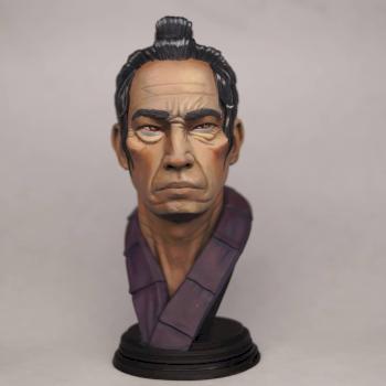 Samurai bust by arkus84