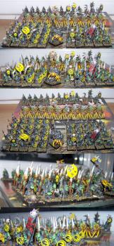 Goblins WAAAGH with forest goblins on spiders by gen. Szrama