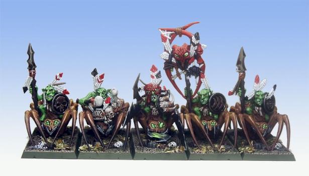 Forest Goblin Spider Riders by Glass Cabinet