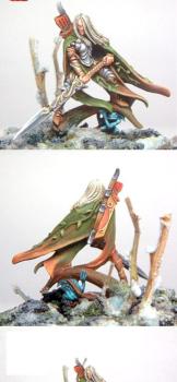 Wood Elf Lord on Display base by uluc