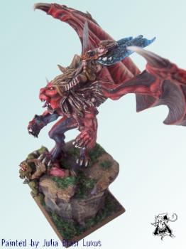 Dark Elf Beastmaster on Manticore (2nd pic) by JuliaBrasiLuxus
