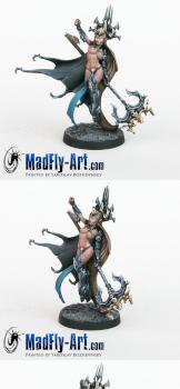 Shiveryah, Dark Elves Sorceress by MadFlyArtStudio