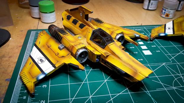Imperial fists Xiphon Interceptor by stray_fox