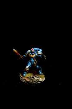 Ultramarines Primaris Lieutenant with power sword by goblet