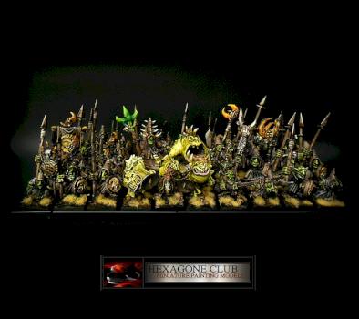 Warhammer Skarsnik and Gobbla Army by Hexagone Club