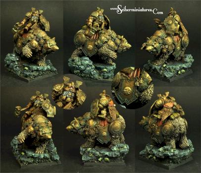 Dwarf Lord on War Bear by Scibor