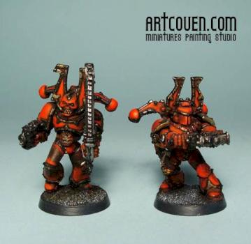Khorne Berzerkers by artcoven