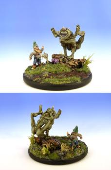 Angry Gnome and Goblin by SaxonAngel