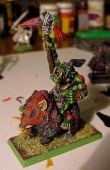 Savage Orc Boar Boyz Champion by chissock