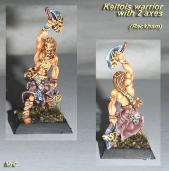 Keltois warrior with 2 axes by MrC
