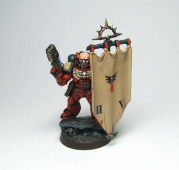 Space marine "blood raven" commander by warcry studio