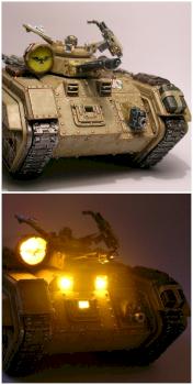 Imperial Guard Ilio Chimera with running lights and reflector by bonecamp1779