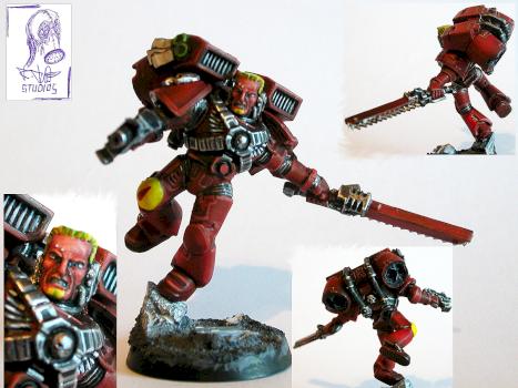 Vet Blaus, 1st Company Blood Angels Assault Marine by brother_Klont