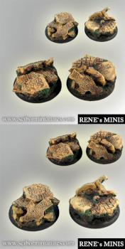 Celtic Ruins Round bases 40 mm Round Edge Set1 by rene