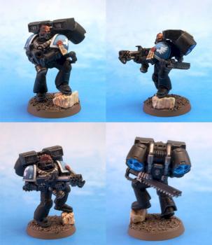 Assault Space marine with flamer by La Muse De Khorne