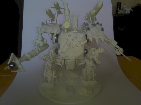 Scratchbuilt Ork Mek Dread by Martin Lymer