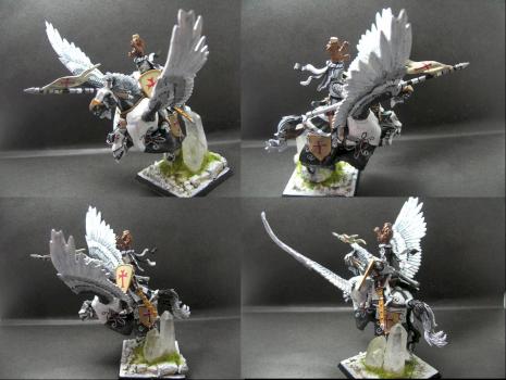 Warhammer Bretonnian Pegasus Crystal Knight by tinman755