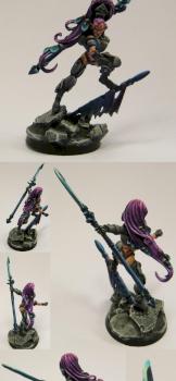 Eldar Exarch Ley'a based on Lelith Hesperax by Vvion