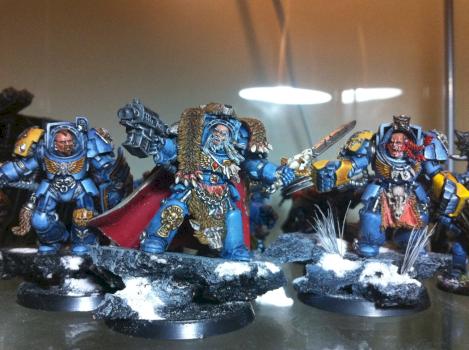 space wolf lord and bodyguards by yiewjo