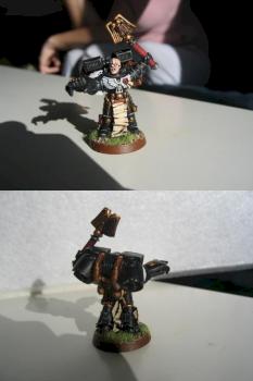 Black Templars Champlain with Powerfist by bloodtwister