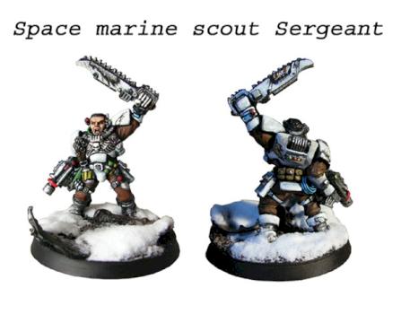 Space marine scout sergeant by Hranostaj