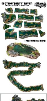 SECTION DIRTY RIVER SET + FREE POND Scenery Terrain by studiolevel