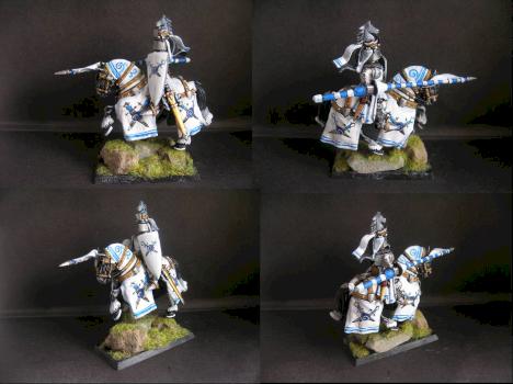 Warhammer Bretonnian Champion Knight of Double Swords by tinman755