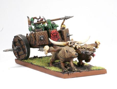 Scratch Built Goblin Wolf Chariot by TKNY