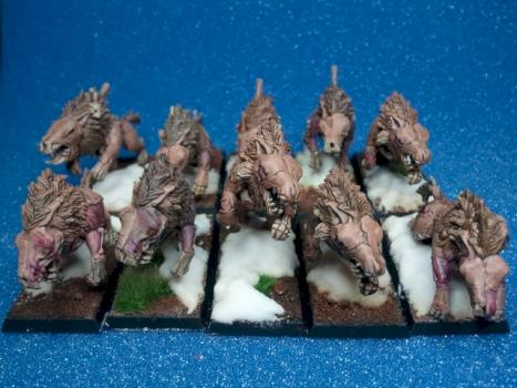 Vampire Counts Dire Wolves by paintingpauper