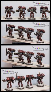 Space Marines Blood Angels Assault Squad by BaSiLiSk