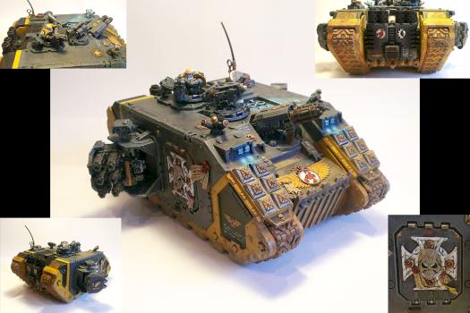 Red scorpions Land Raider Crusader by Relaxdesign minis