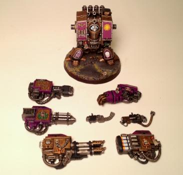 Unconquered Sun Marines Venerable Dread with variant arms by Spanglo