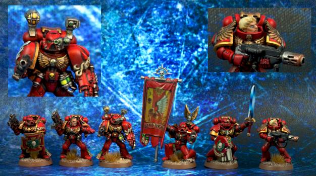 Blood Angels Command Squad by Jhardin