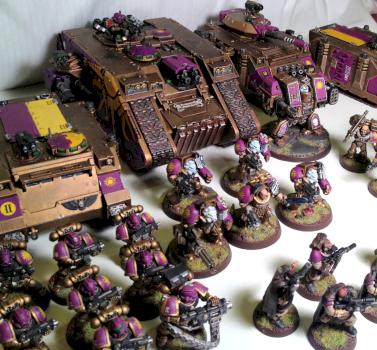 Unconquered Sun Space Marine Army, alternate view by Spanglo
