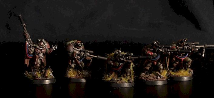 Space Marine Scouts with Sniper Rifles (Personal Pattern) by bgzero